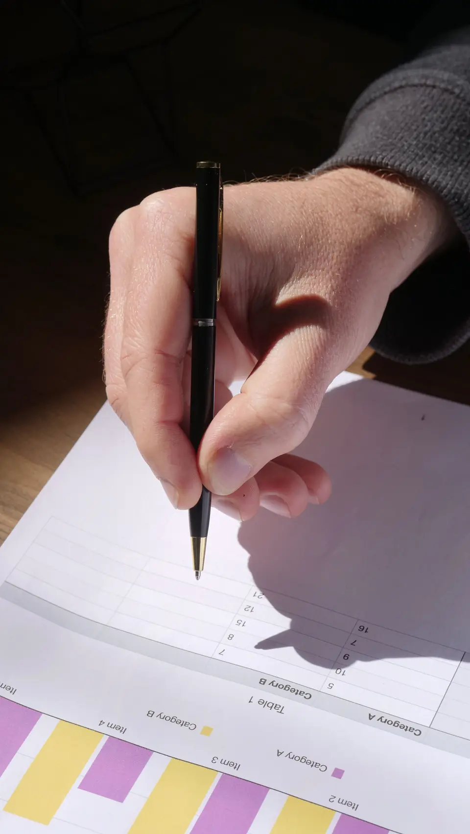 Signing an employment document