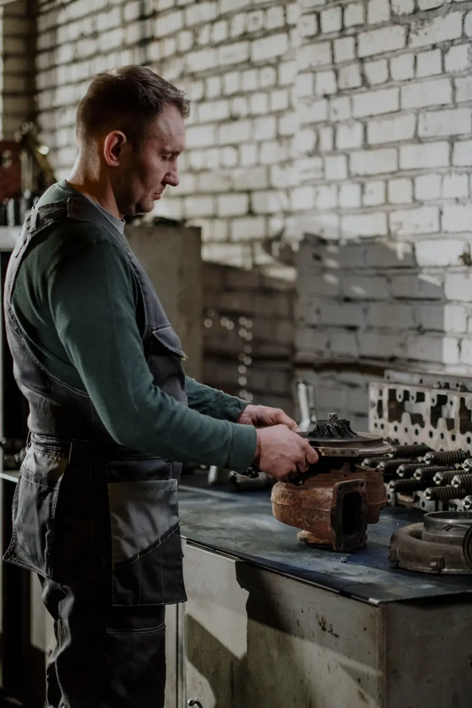 Technician at his workbench