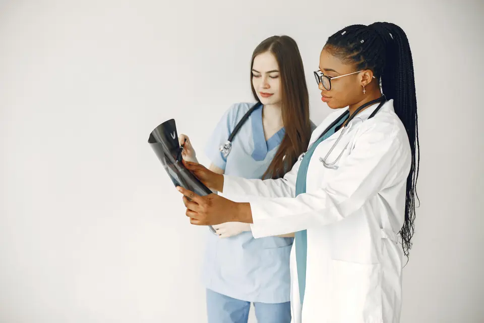 Doctors reviewing an X-ray