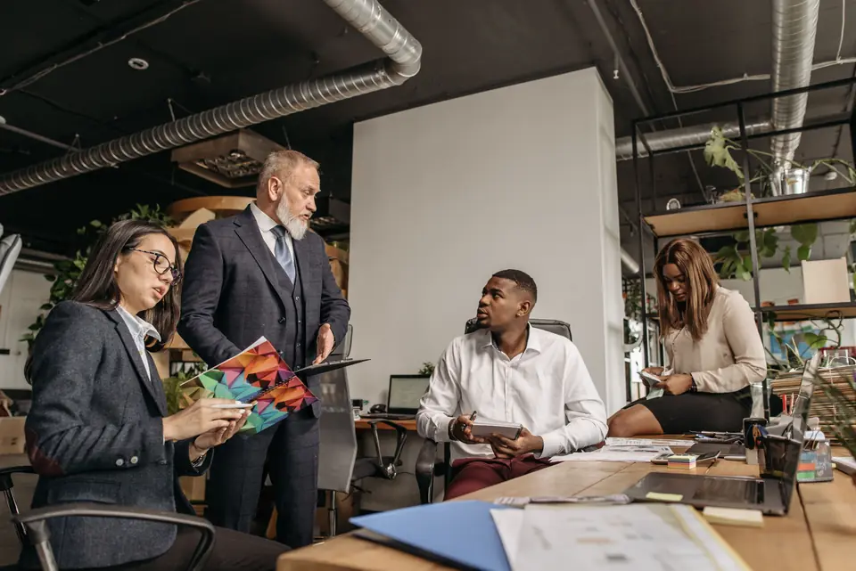 Job interview in a modern office